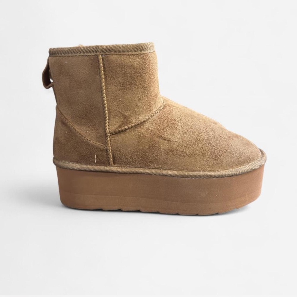 Shoe Dazzle | Brown Platform Ankle Booties - Picture 4 of 7